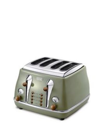 Delonghi Ctov4003.Gr Vintage Icona 4-Slice Toaster - Green